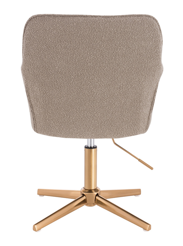 HR550CROSS Scaun Latte Boucle cu Bază Aurie