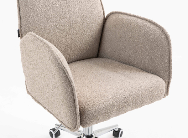 HR280K Scaun Latte Boucle cu Bază Cromata