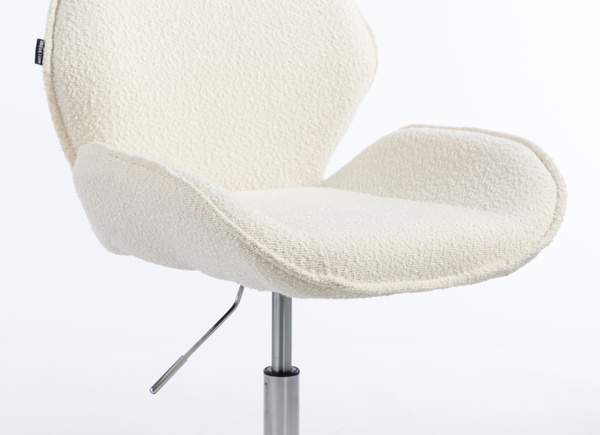HR350N Scaun Boucle din Catifea Bază Cromata
