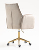 HR280K Scaun Latte din Catifea cu Bază Aurie