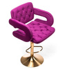 HR8403W Scaun Catifea Fucsia Bază Aurie