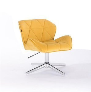 HR111CROSS scaun Catifea Galbenă