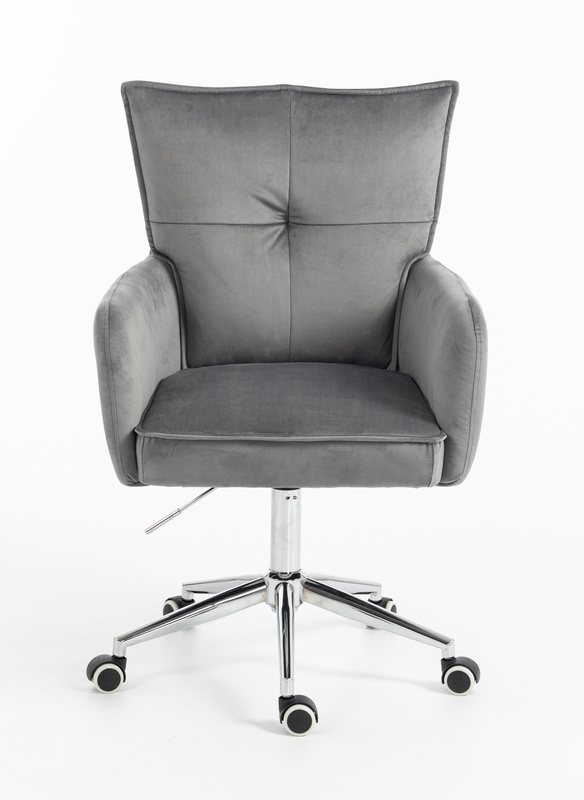 HR250K Scaun Catifea Grafit Bază Cromata