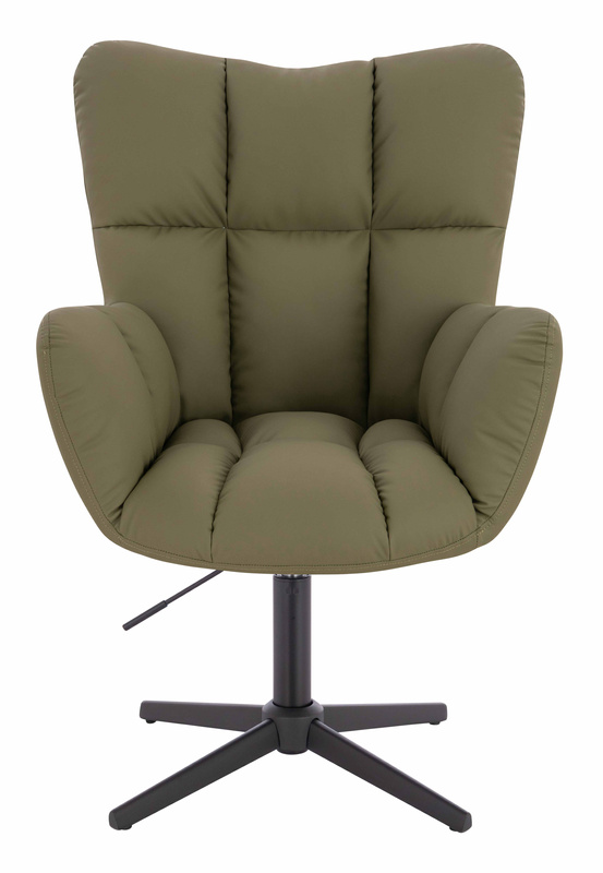 HR650CROSS Scaun Khaki Piele Ecologica Premium Soft cu Bază Neagră