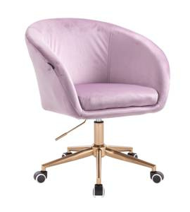 HR8326K Scaun Mov Catifea cu Bază Aurie