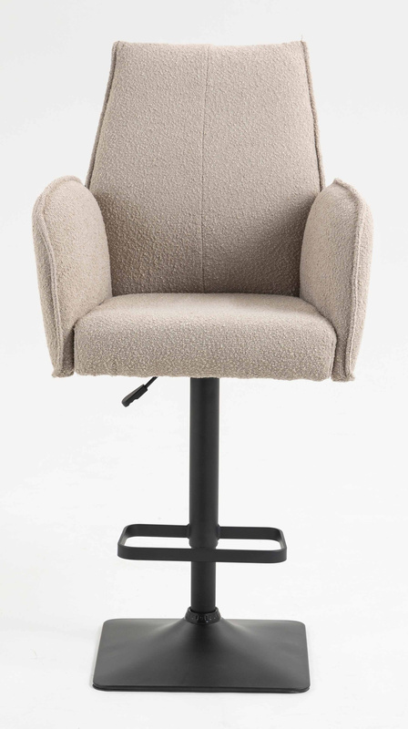 HR280KW Scaun Latte Boucle cu Bază Neagră