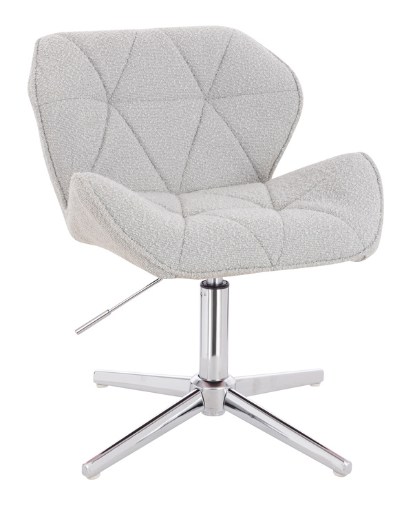 HR111CROSS Scaun Gri Boucle cu Bază Cromata