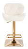 HR111KW Scaun Crem Boucle cu Bază Aurie