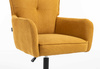 HR250N Scaun Catifea Reiată Premium Ruloare Curry Galben Bază Neagră