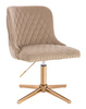 HR940CROSS Scaun Latte din Catifea cu Bază Aurie