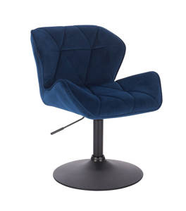 HR111N Scaun Bleumarin Catifea cu Bază Neagră
