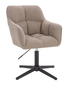 HR550CROSS Scaun Latte Boucle cu Bază Neagră