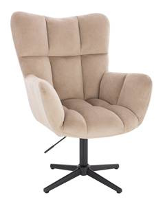 HR650CROSS Scaun Latte Catifea cu Bază Neagră