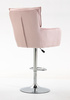 HR250W Scaun Catifea Roz Pudra Bază Cromata