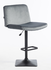 HR150KW Scaun Grafit din Catifea cu Bază Neagră