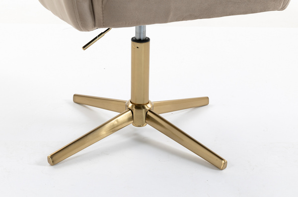 HR250CROSS Scaun Catifea Latte Bază Aurie