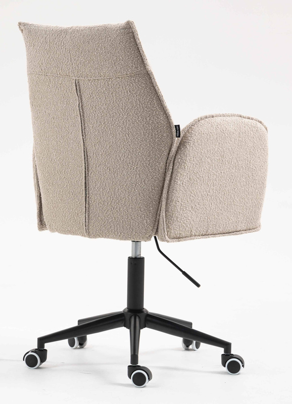HR280K Scaun Latte Boucle cu Bază Neagră