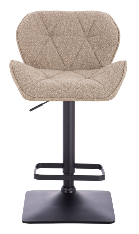 HR111KW Scaun Latte Boucle cu Bază Neagră