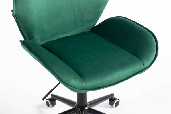 HR350K Scaun Verde din Catifea Bază Neagră
