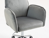 HR280K Scaun Gray din Catifea cu Bază Cromata
