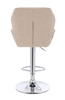 HR212W Scaun Latte Boucle cu Bază Cromata