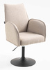 HR280N Scaun Latte Boucle cu Bază Neagră