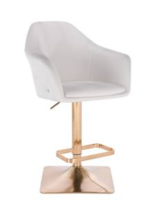 HC547KW Scaun Alb cu bază aurie