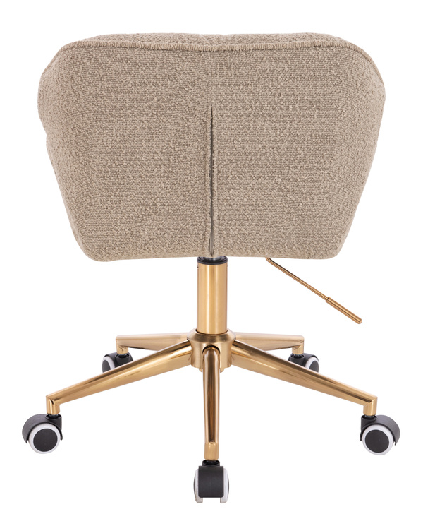 HR111K Scaun Latte Boucle cu Bază Aurie