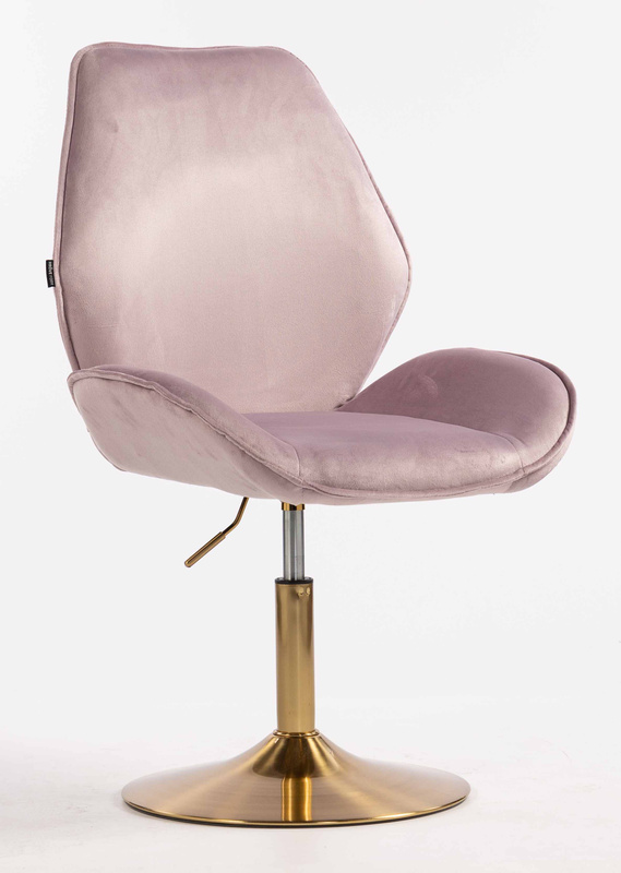 HR350N Scaun Mov din Catifea Bază Aurie