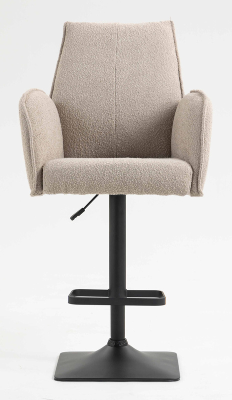 HR280KW Scaun Latte Boucle cu Bază Neagră