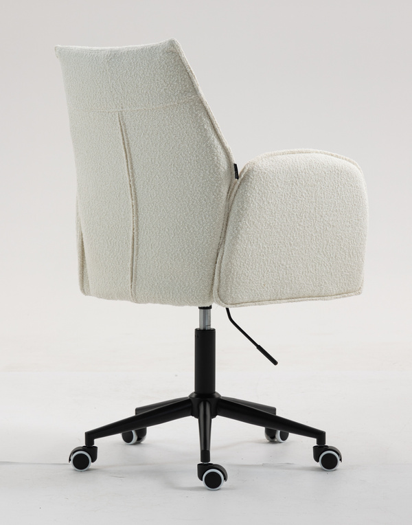 HR280K Scaun Crem Boucle cu Bază Neagră