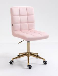 HR7009K Scaun Roz Catifea cu Bază Aurie
