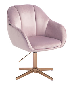 HR2055CROSS Scaun Mov din Catifea cu Bază Aurie