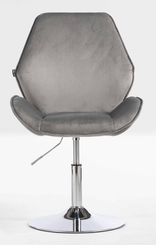 HR350N Scaun Gray din Catifea Bază Cromata