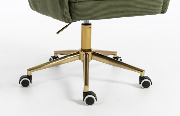 HR250K Scaun Zsályazöld Prémium Kordbársony Bază Aurie