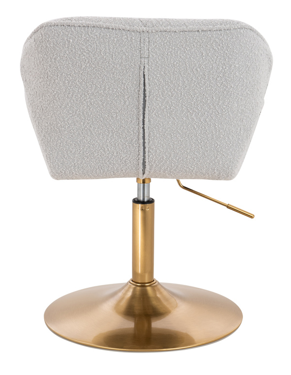 HR111N Scaun Gri Boucle cu Bază Aurie