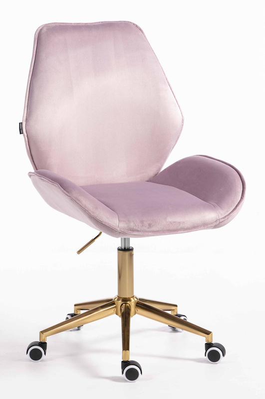 HR350K Scaun Mov din Catifea Bază Aurie
