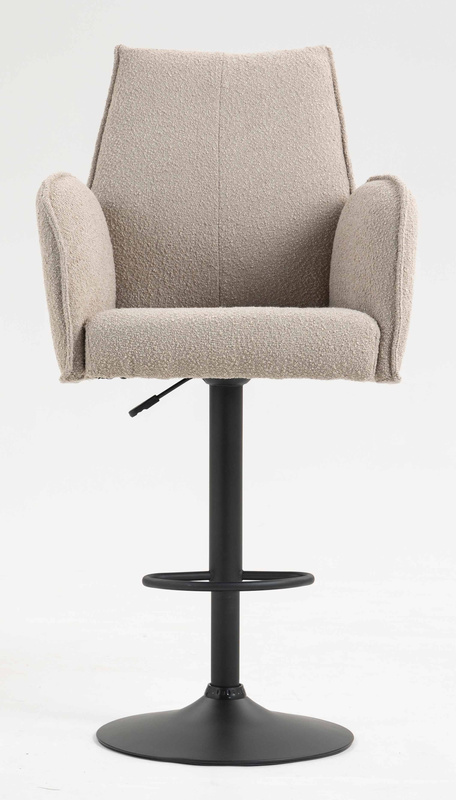 HR280W Scaun Latte Boucle cu Bază Neagră