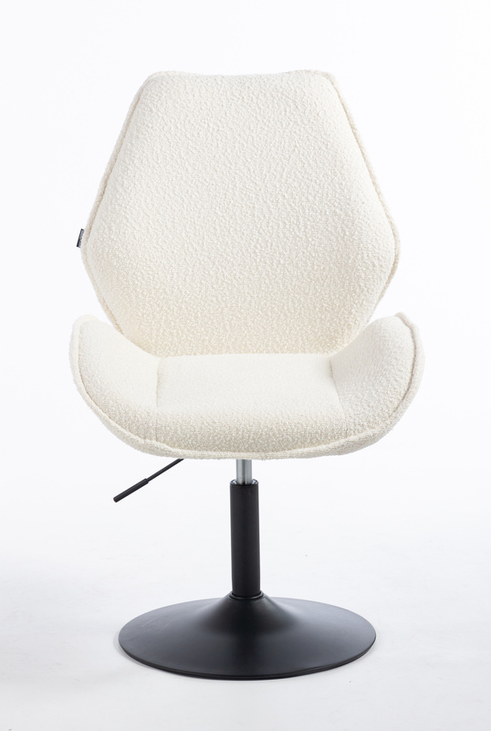 HR350CROSS Scaun Crem din Boucle Bază Neagră