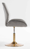 HR350N Scaun Gray din Catifea Bază Aurie