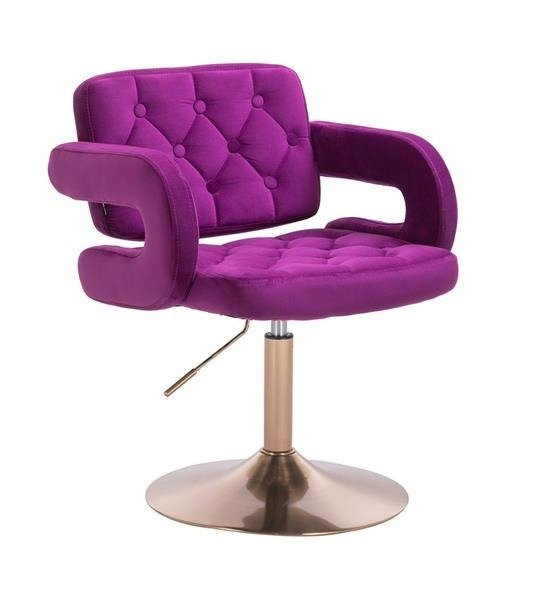 HR8403N Scaun Catifea Fucsia Bază Aurie