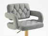 HR8403KW Scaun Catifea Gray cu Bază Aurie