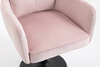 HR250N Scaun Catifea Roz Pudra Bază Neagră