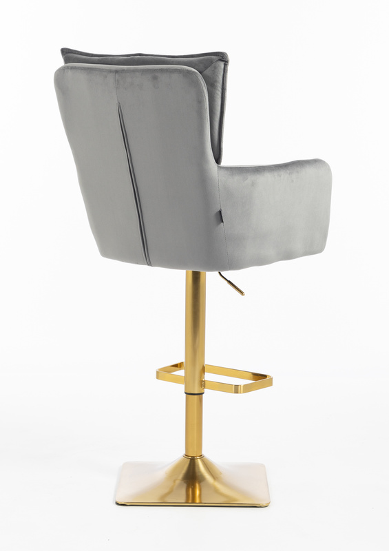HR250KW Scaun Catifea Grafit Bază Aurie