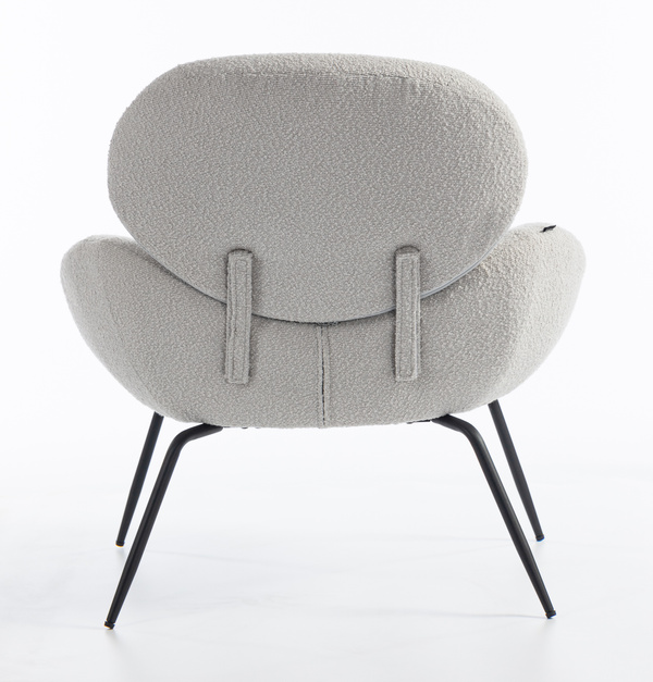 HR2045 Scaun Gri Boucle cu Bază Neagră