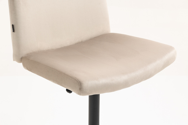 HR150W Scaun Latte din Catifea cu Bază Neagră