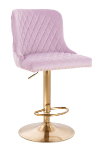 HR940W Scaun Mov din Catifea cu Bază Aurie