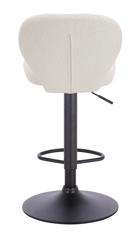 HR193W Scaun Crem Boucle cu Bază Neagră
