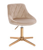 HR1054CROSS Scaun Roz Catifea cu Bază Aurie