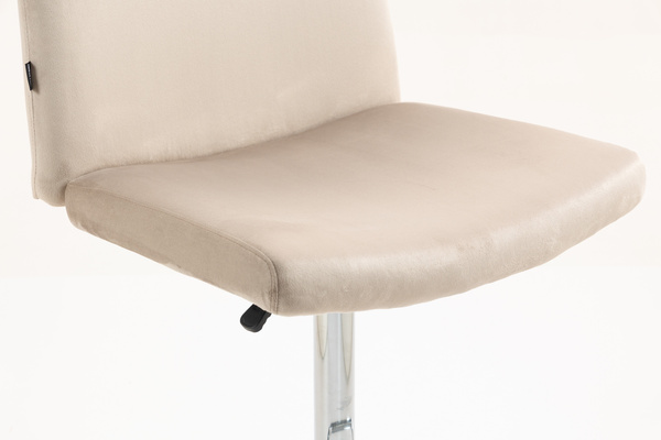 HR150W Scaun Latte din Catifea cu Bază Cromata
